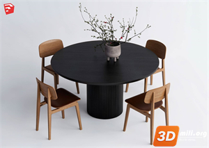 Dining Table Set Skp Files